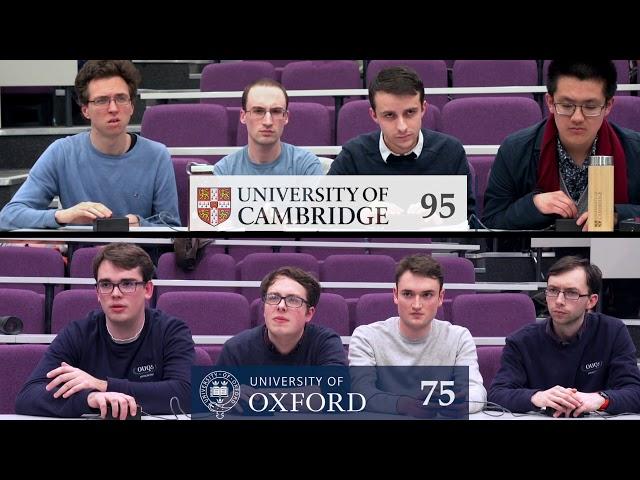 2019 British Student Quiz Championships Final - Cambridge A vs Oxford A