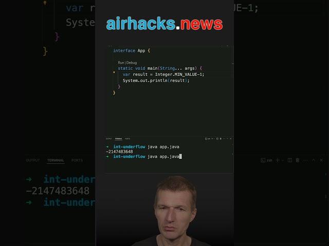From Integer Underflow to Overflow and Back #java #shorts #coding #airhacks