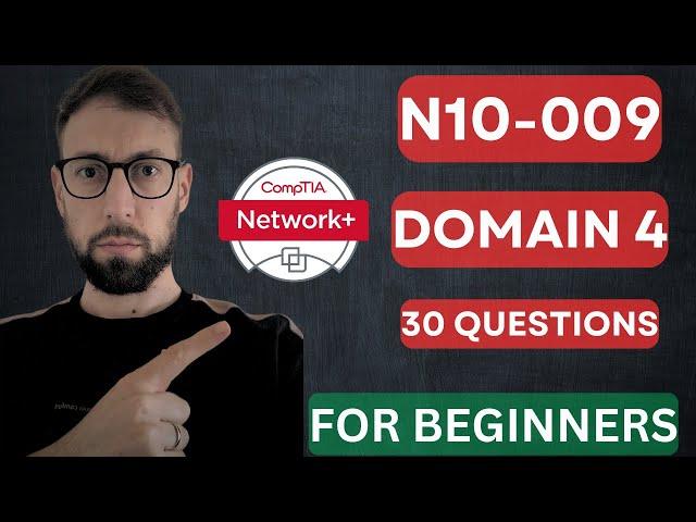 *NEW* CompTIA Network+ N10-009 Practice questions for Domain 4.