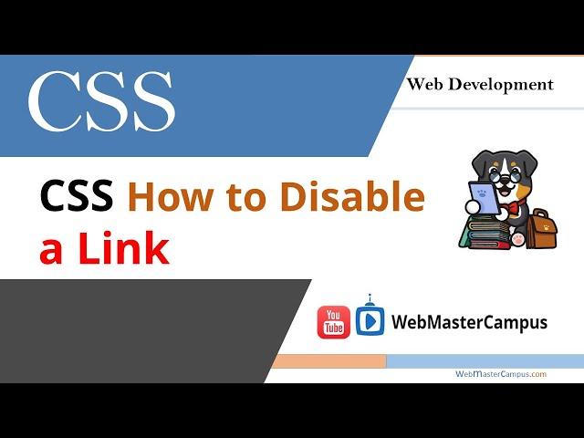 CSS How to Disable a Link