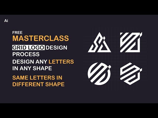 How To Design Your Logo Letters In Any Shape | Monogram Logo Design | Adobe Illustrator Tutorials