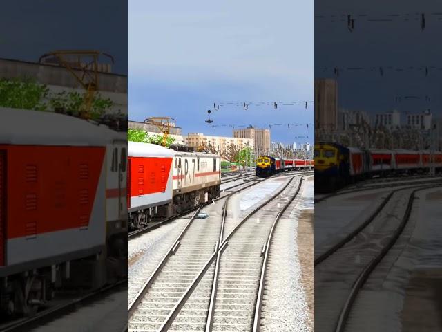 2 Train came on Same Tracks  EMERGENCY STOPS #train #shorts