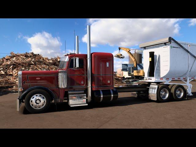 Hauling Heavy Scrap Metal - (Peterbilt 379) - Caterpillar 2WS - American Truck Simulator