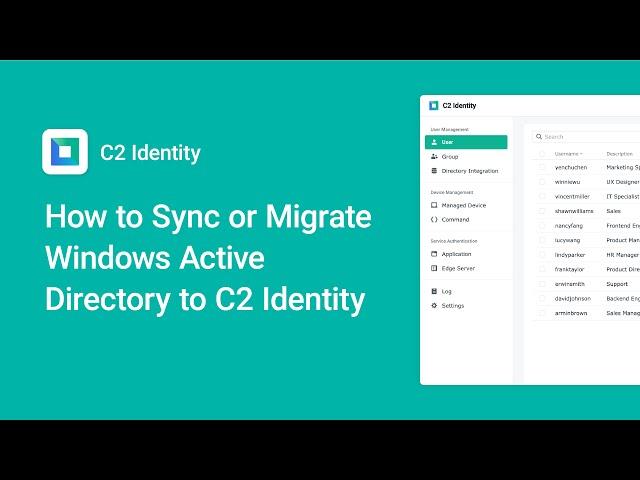 How to Sync or Migrate Windows Active Directory to C2 Identity | Synology