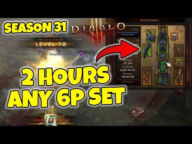 Get any 6 Piece Starter Set in just TWO HOURS Diablo 3 Season 31