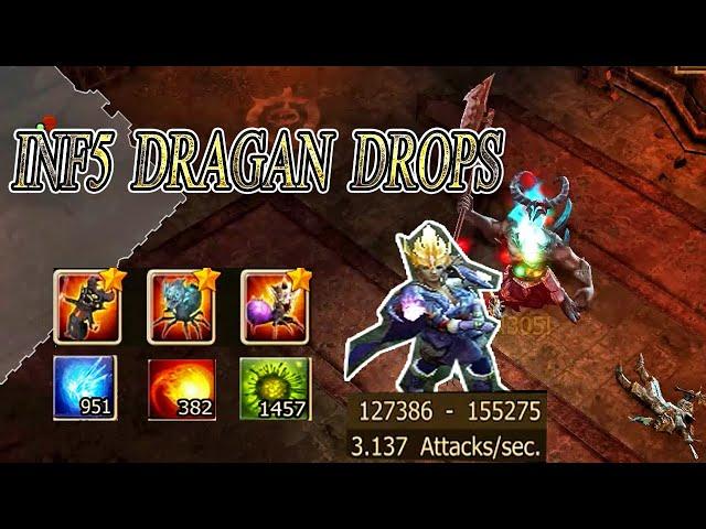 New Essences OP!? INF5 Dragan Drops (Mortis Set Solo Fights) - Drakensang Online