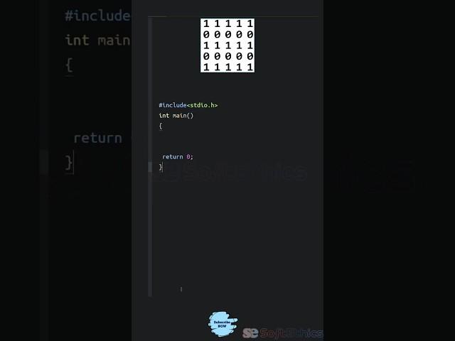 Binary Number pattern in less than 60 seconds #shorts #patternshorts #shortsfeed #softethics