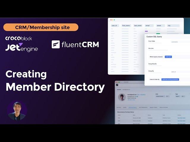 Creating a Member Directory with Crocoblock JetEngine & FluentCRM: SQL Queries to Join Custom Tables