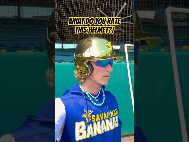 COOLEST HELMET EVER?! #baseball #baseballplayers #baseballislife #helmets