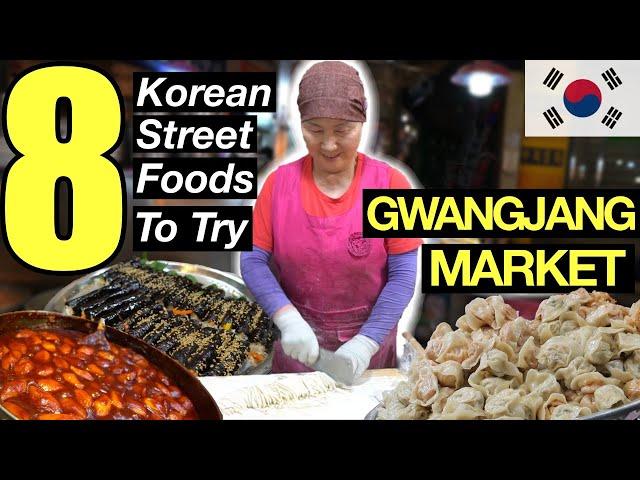 8 STREET FOODS TO TRY IN KOREA! | Gwangjang Market in Seoul, South Korea