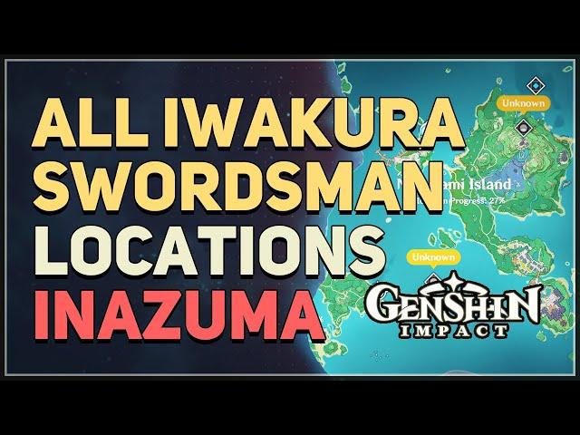 All Iwakura Swordsman Locations Genshin Impact (Iwakura Out)