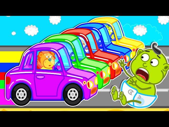 Lion Family  Color Gems & Color Ice Cream #2 | Cartoon for Kids