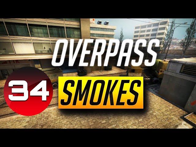 Counter-Strike Global Offensive - TOP 34 smokes de_overpass (смоки оверпасс)