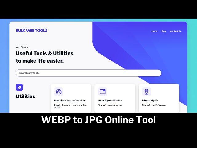 Convert WEBP to JPG online for free | Online Web Tool | bulkwebtools.io