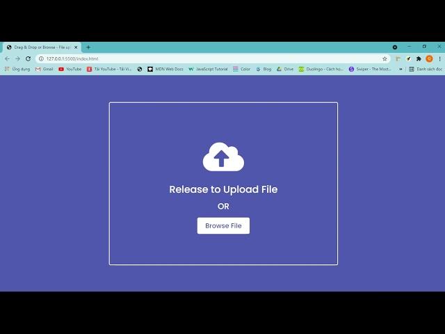 Drag & Drop or Browse - File upload Feature || Learn from CodingNepal