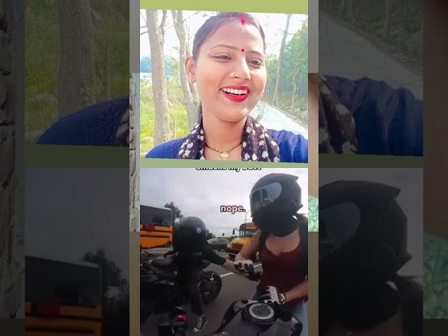 Bye bike se ladka ladki ka competition hoga kya#duet #trending #bike girl#bike boy#competition#viral