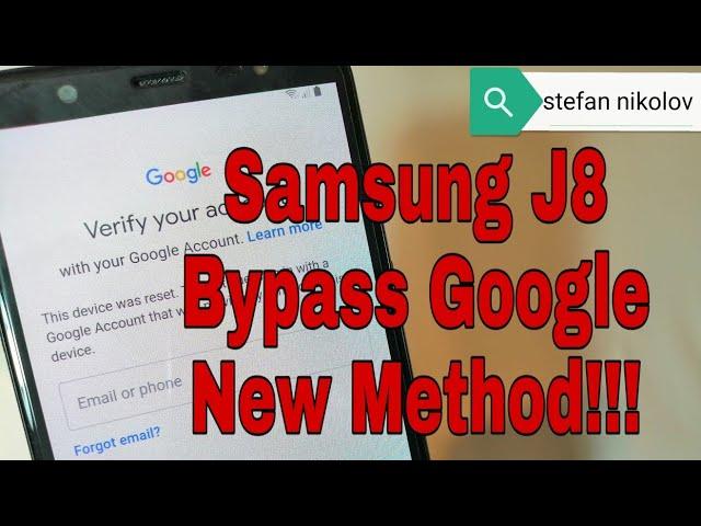 Boom!!! Samsung Galaxy J8 SM-J810F. Remove Google Account. Bypass FRP.