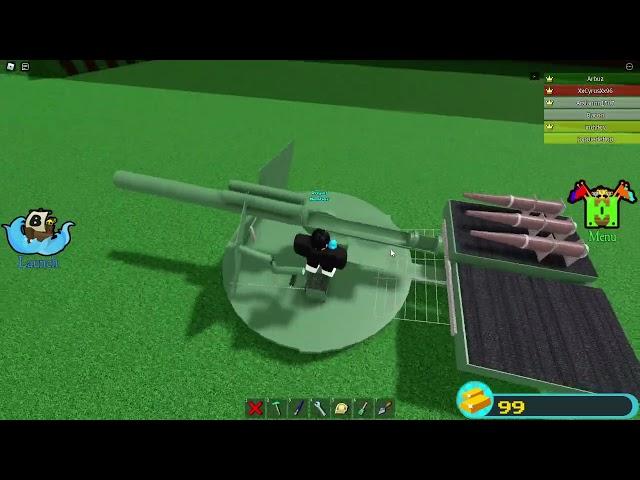 | Working cool Artillery | Roblox | Build a boat