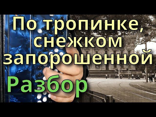 ПО ТРОПИНКЕ, СНЕЖКОМ ЗАПОРОШЕННОЙ - Разбор на Баяне