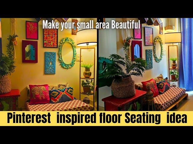 Pinterest  inspired  floor seating idea l Floor Seating idea  l living Room decoration ideas