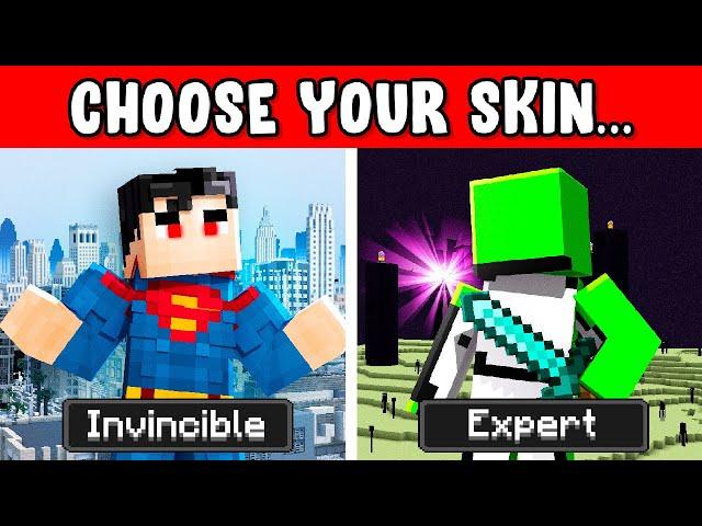 Minecraft but SKINS ARE OVERPOWERED...