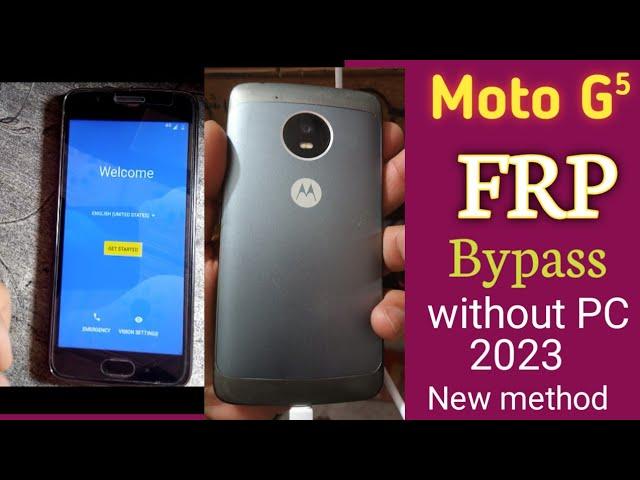 Moto G5 Frp Bypass android 7.0 without PC 2023