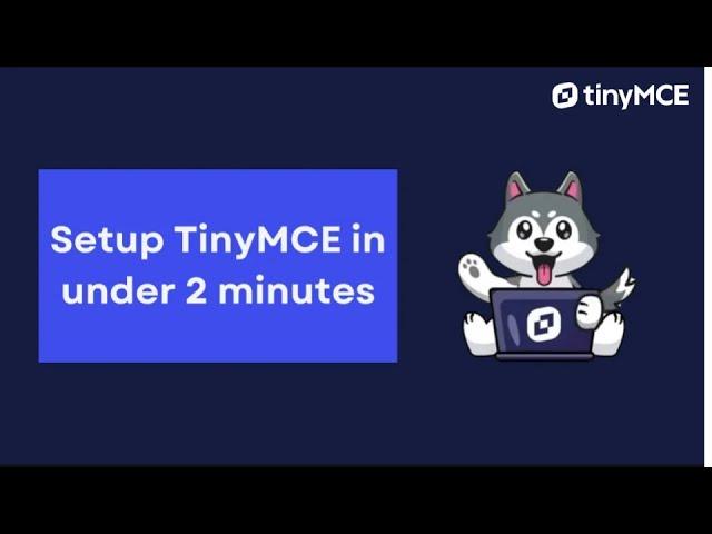 Setup TinyMCE in under 2 minutes