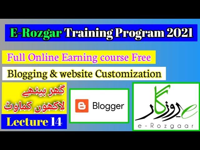 lecture 14 - How to customize Website - E rozgar training program - Earning from websites - mianwali