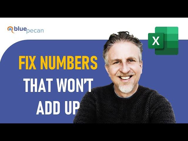 How to Fix Numbers That Don't Add Up | SUM Function Not Working - Returning Zero