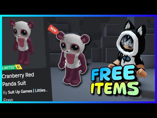 New FREE LIMITED UGC items , How to get FREE UGC LIMITED ITEMS Cranberry Red Panda Suit on ROBLOX