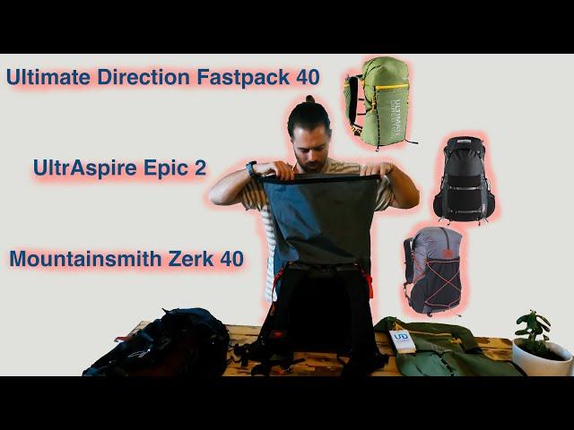 Search for the PERFECT FASTPACK | Zerk 40 VS. UD Fastpack 40 VS. UA Epic V2 | Pack Reviews