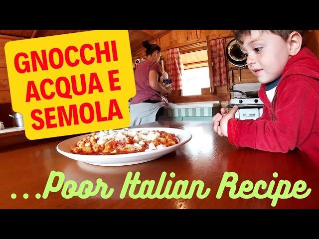 Gnocchi  Acqua e Semola ...un Piatto Povero che Merita -Poor Italian Recipe-NoTalking ASMR Relax