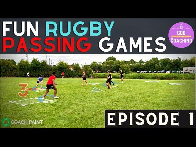 Fun Rugby Passing Games | Catch Pass Games for ALL Ages | Episode 1 | GDD Rugby Coaching & Analysis