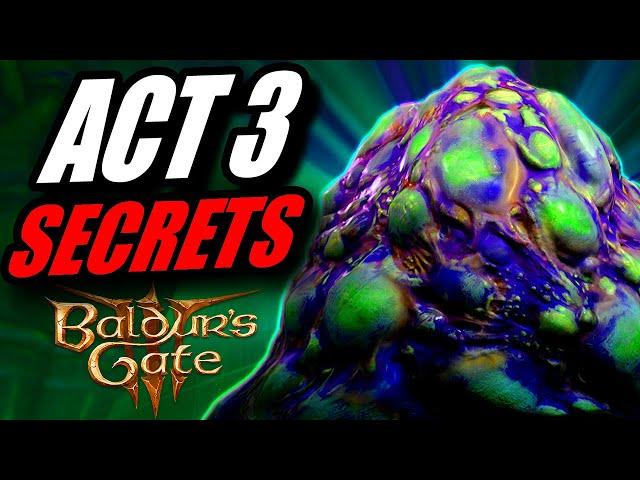 ALL Act 3 Secrets You May Have Missed in Baldur's Gate 3