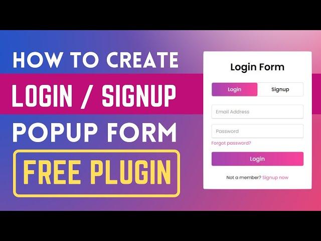 Login Signup Popup Form in WordPress and WooCommerce - 2022 Updated Video Tutorial