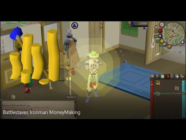 OSRS Ironman Money Making - Battlestaves