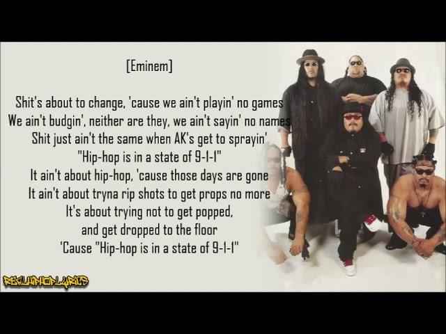 Boo-Yaa T.R.I.B.E. - 911 ft. Eminem & B-Real (Lyrics)