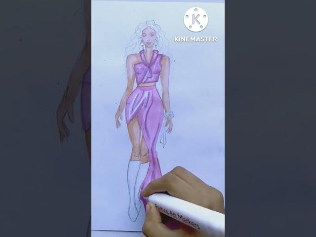 PRO Fashion Art  fashion art sketch #shorts #fashion #dress #design #shorts