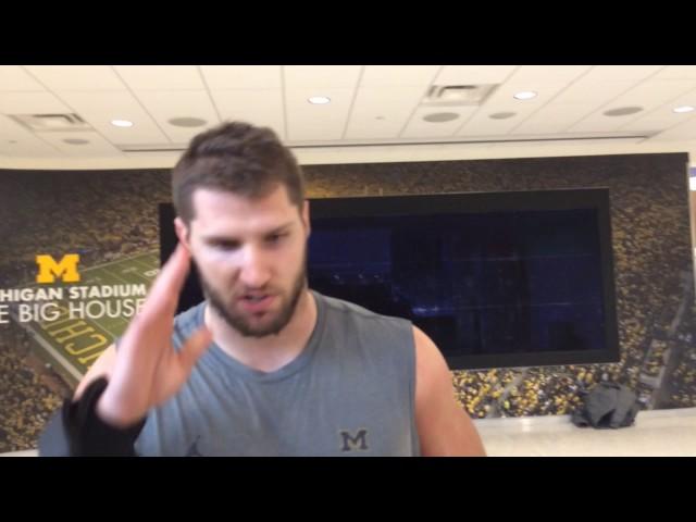 Michigan linebacker Mike Wroblewski talks about spring practice