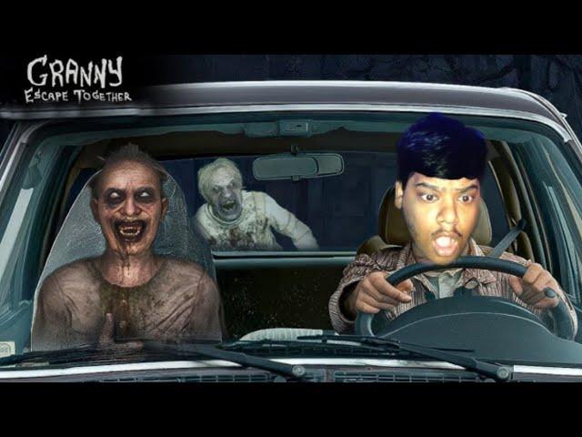 ESCAPING GRANNY BY CAR! (Granny Multiplayer)Granny Escape Together ALL JUMPSCARES