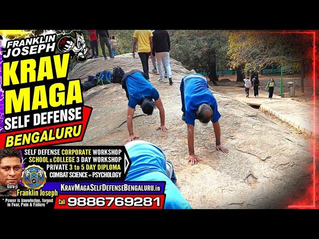 Franklin Joseph Krav Maga (Self Defense) in Bengaluru ~ Outdoor Rock Terrain Training A375 #KravMaga