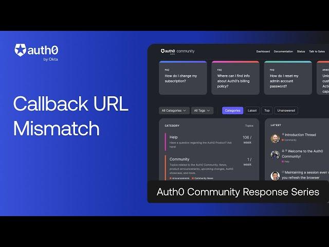 Callback URL Mismatch - Auth0 Support