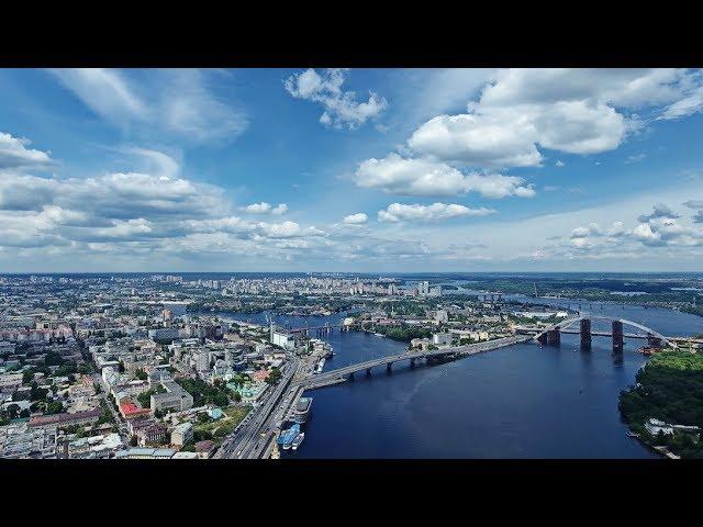 4K Kyiv fly aerial video. Киев с высоты птичьего полета. 4K видео Киев аэросъемка.