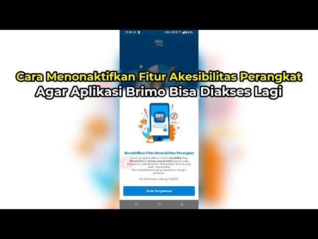 Cara Nonaktifkan Fitur Aksesibilitas Perangkat Agar Brimo Bisa Diakses | ANDROID | TERBARU!