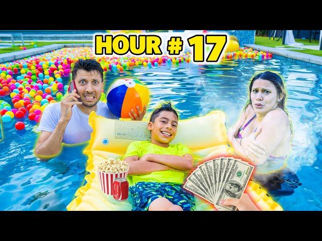 LAST PERSON to LEAVE POOL Wins $1000! | The Royalty Family