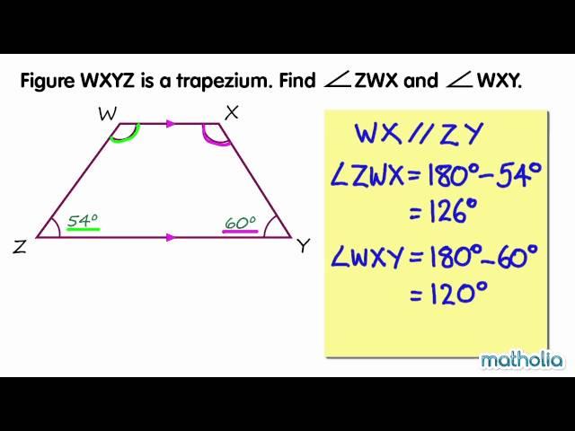 Finding Unknown Angles in a Trapezium