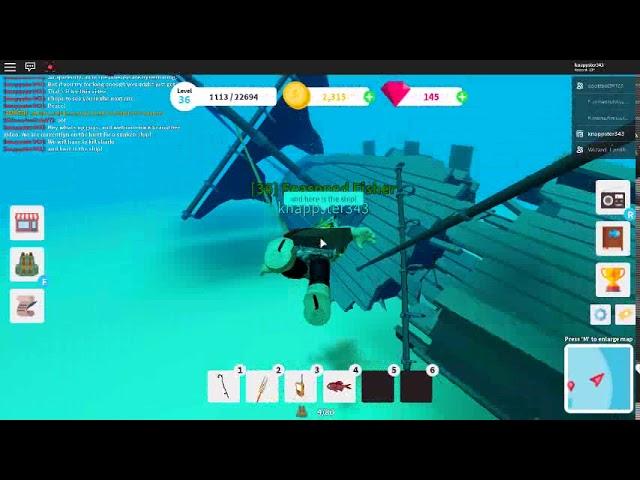 Roblox Fishing Simulator, WE FOUND A SUNKEN SHIP AND GOT TREASURE!