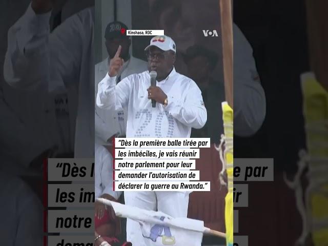 Le président de la RDC Félix Tshisekedi menace le Rwanda