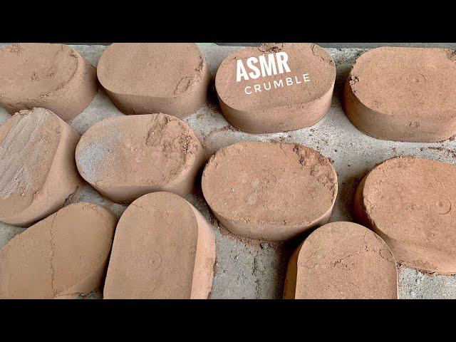 ASMR-Soft Dusty Red Dirt Big Slabs Crumble/Dipping in Water and Paste Play.