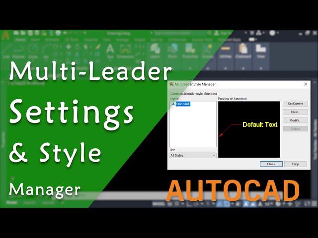 Multi Leader Settings || Multileader Style Manager ||